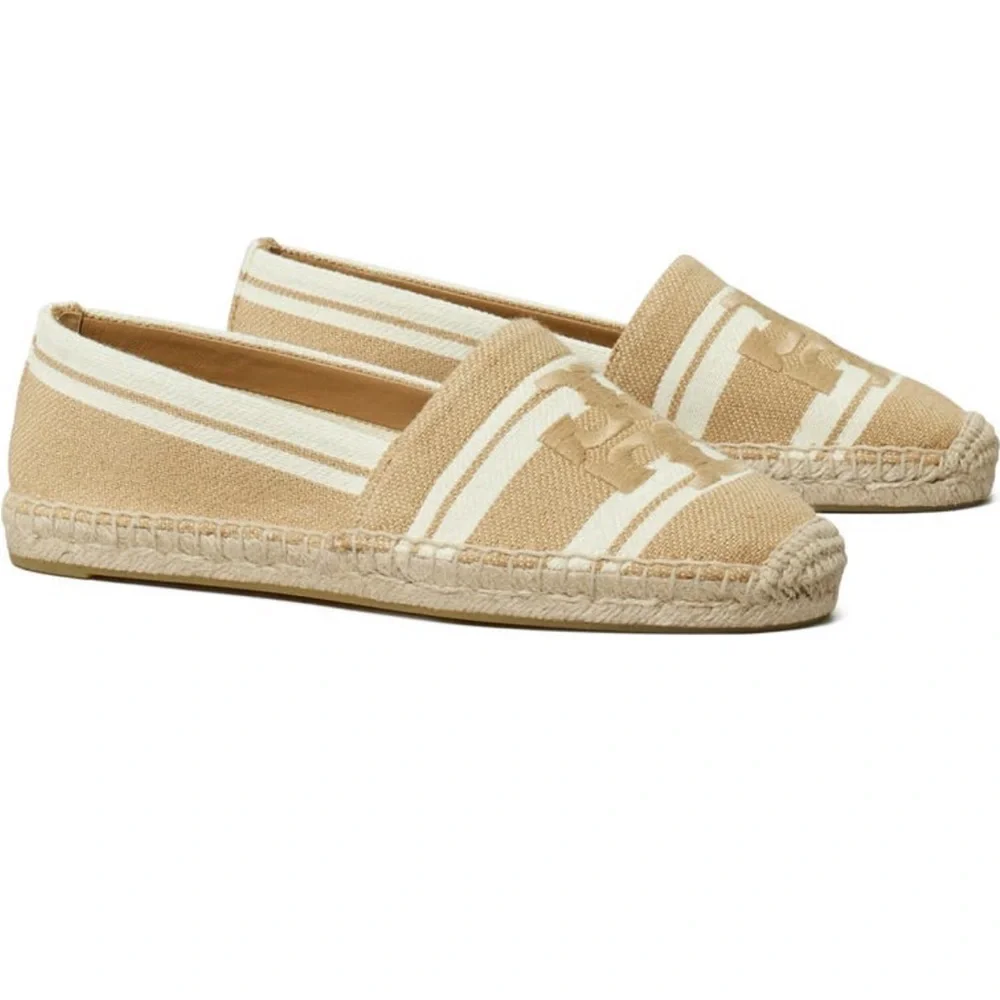 Tory Burch canvas logo espadrilles